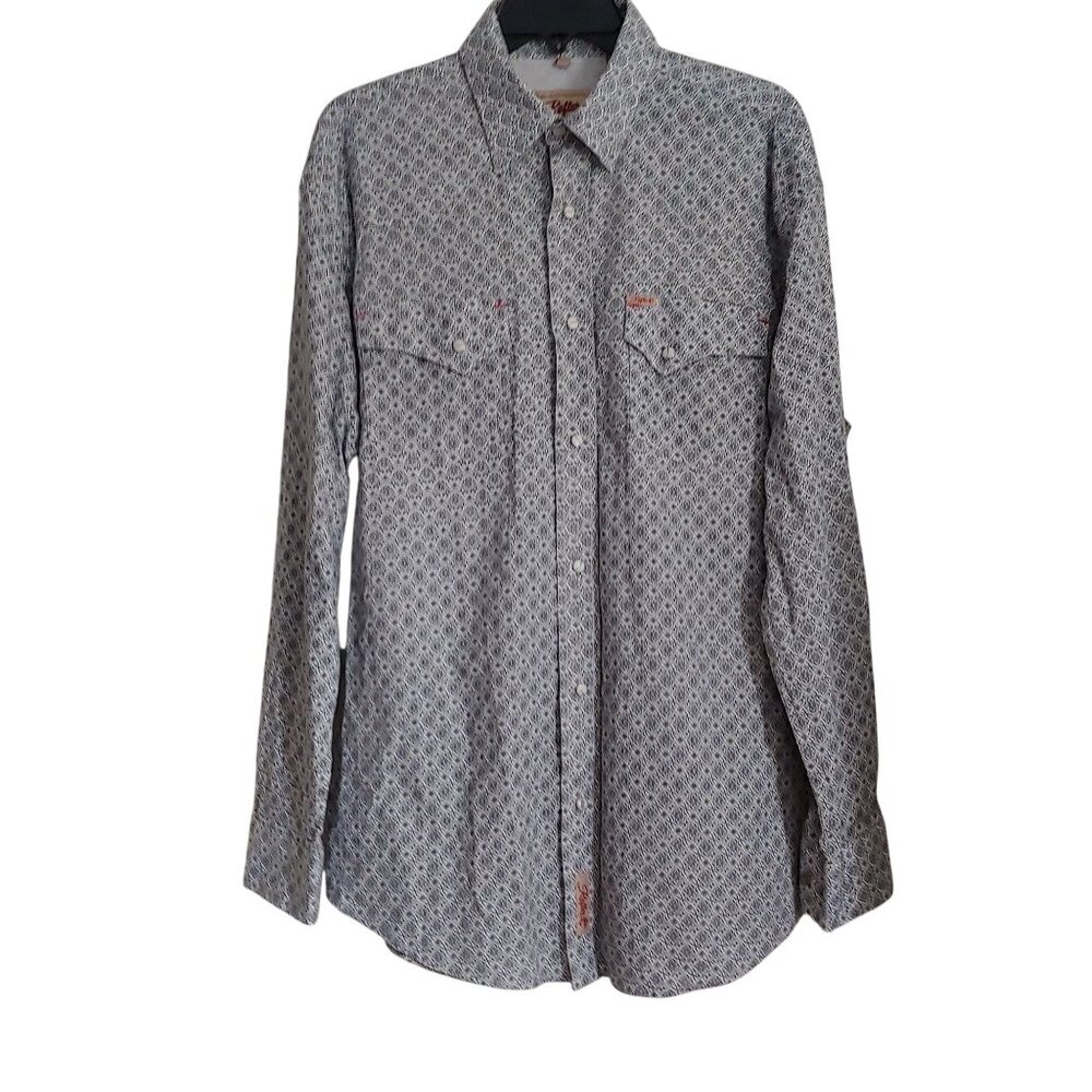 Rafter C Mens Snap Shirt Ranch Wear Western Cowboy Rodeo Flex Performance L